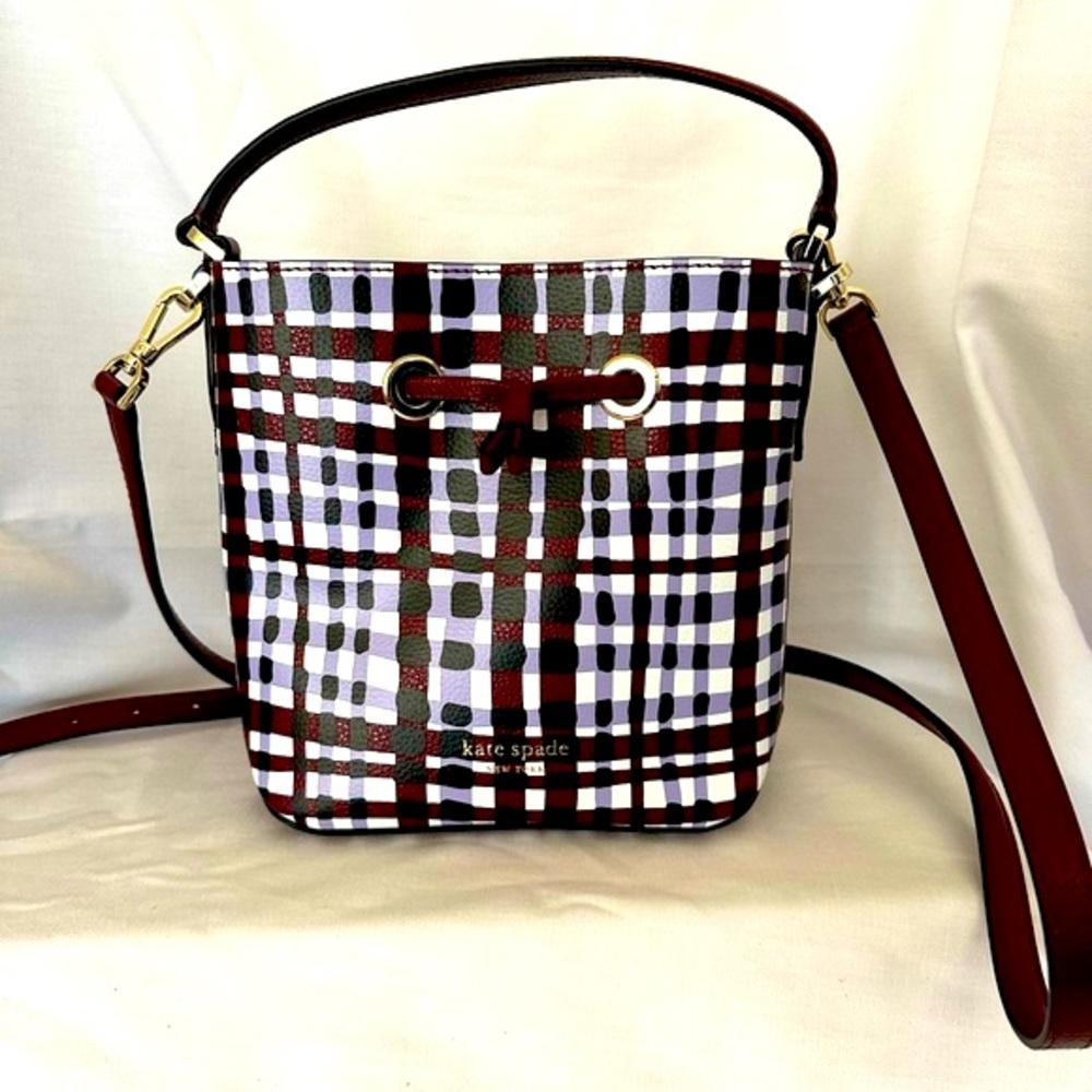 Kate Spade NY Eva Small Bucket City Plaid